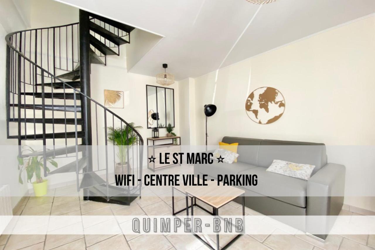 Le St Marc - Theatre De Cornouaille - Wifi - Parking Prive - Entree Autonome Apartment Quimper Luaran gambar